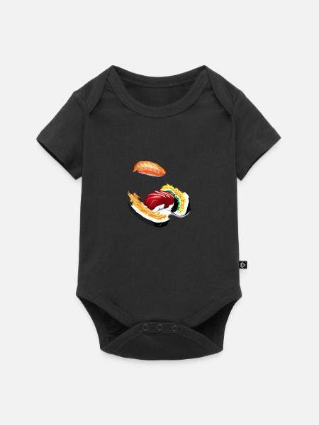 Sushi - Baby Premium Kurzarmbody - Schwarz