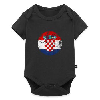 Croatie hrvatska croatie hrv voyage europe zagreb - Body à manches courtes Premium Bébé - noir - Devant