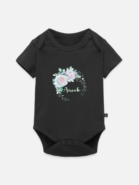 Für Anouk - Baby Premium Kurzarmbody - Schwarz