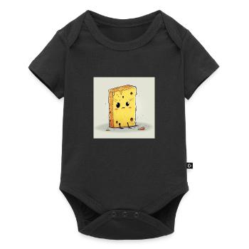 Lustighausen - Comic style melting cheese - Baby Premium Kurzarmbody - Schwarz - Vorne