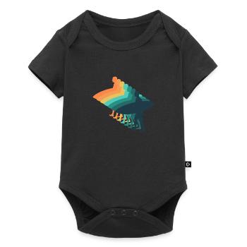 surf vintage - Body à manches courtes Premium Bébé - noir - Devant