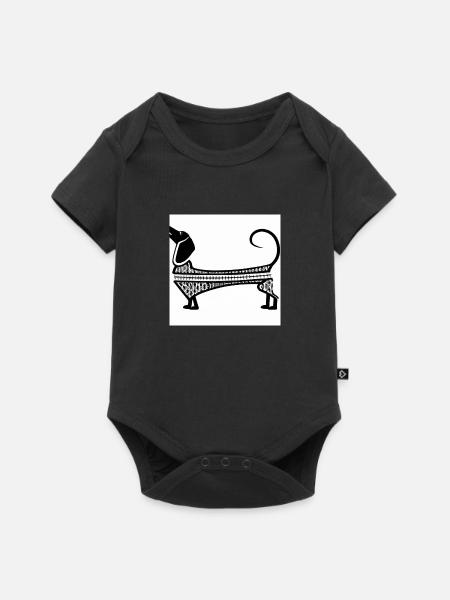 Dackel 1920 - Baby Premium Kurzarmbody - Schwarz