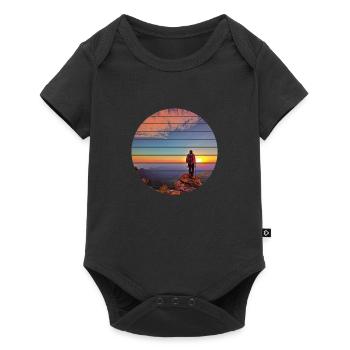 Wandern Bergwanderer Bergwandern Wanderung - Baby Premium Kurzarmbody - Schwarz - Vorne