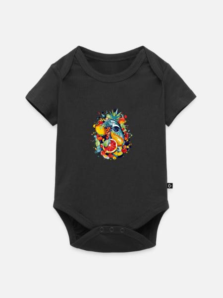 Der Fruchtzyklop - Baby Premium Kurzarmbody - Schwarz