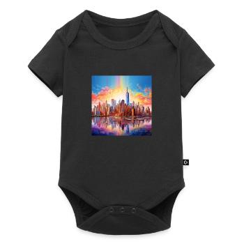icecrusher New YorkSkyline Cartographic - Baby Premium short-sleeve bodysuit - black - Front