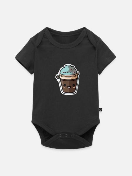 Kaffee - Baby Premium Kurzarmbody - Schwarz