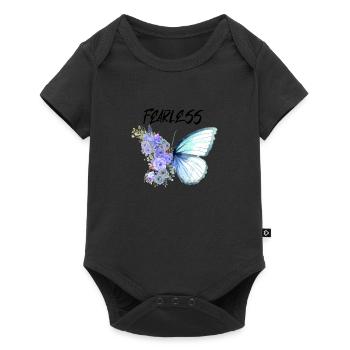 imaginatively drawn butterfly, Fearless - Baby Premium short-sleeve bodysuit - black - Front