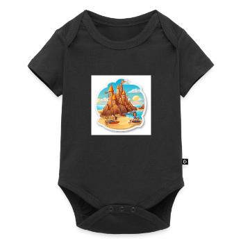 Beach Day Bliss Building Sandcastles With Family - Baby Premium Kurzarmbody - Schwarz - Vorne