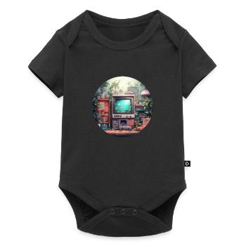 Gaming with fun - nostalgic gaming - Baby Premium short-sleeve bodysuit - black - Front