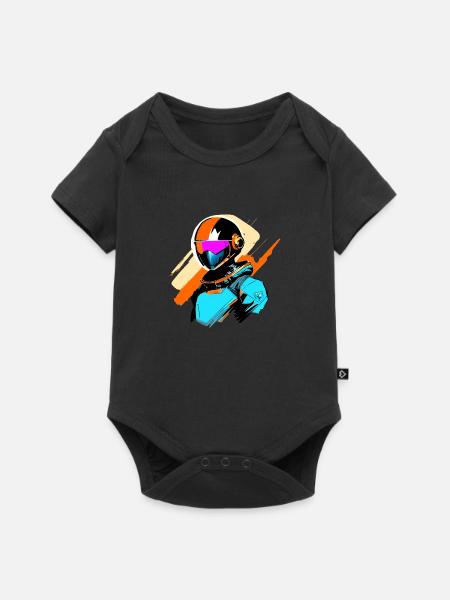 Raumfahrer - Baby Premium Kurzarmbody - Schwarz