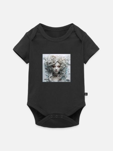 Prinzessin aus Papier - Baby Premium Kurzarmbody - Schwarz
