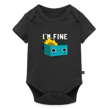 Je vais bien - Body à manches courtes Premium Bébé - noir - Devant