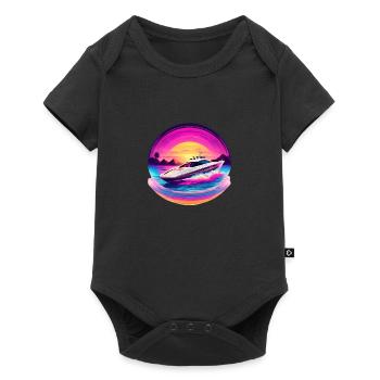 Merveilleux design de bateau - Body à manches courtes Premium Bébé - noir - Devant