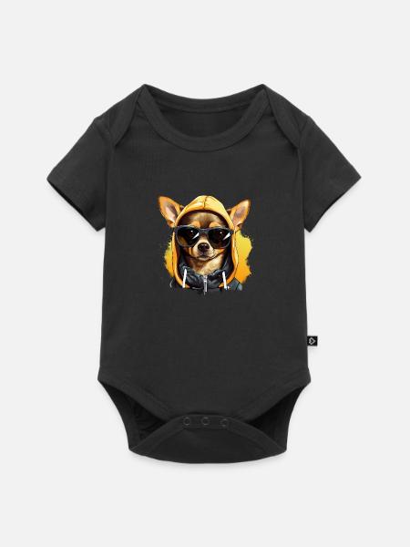 Chihuahua-Regel: Das Stadtbild bestimmen - Baby Premium Kurzarmbody - Schwarz
