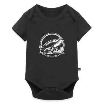 Wal Meer Fische - Baby Premium Kurzarmbody - Schwarz - Vorne