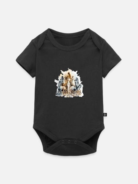Die Venus des Schachs - Baby Premium Kurzarmbody - Schwarz