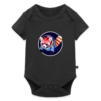 Space Panda - Baby Premium short-sleeve bodysuit - black - Front