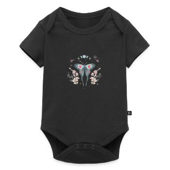 Magic Moon Butterfly - Baby Premium short-sleeve bodysuit - black - Front