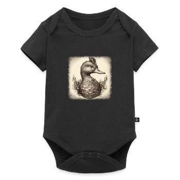 8 bit bath foam funny sayings poultry present idea - Baby Premium short-sleeve bodysuit - black - Front