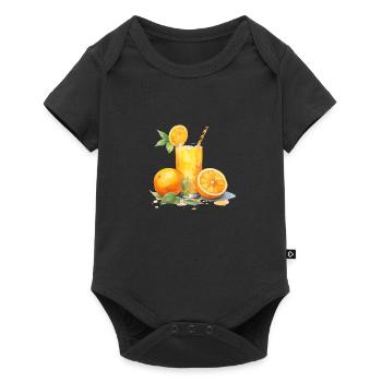 der frische O-Saft - Baby Premium Kurzarmbody - Schwarz - Vorne