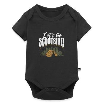 Let's go scoutside - Baby Premium Kurzarmbody - Schwarz - Vorne
