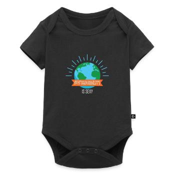 Sustainability and climate protection - Baby Premium short-sleeve bodysuit - black - Front