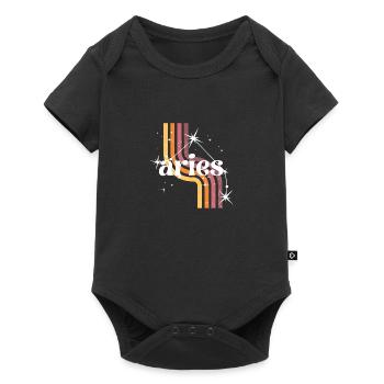 Aries retro horoscope - Baby Premium short-sleeve bodysuit - black - Front