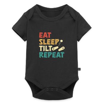 eat sleep histology repeat Design for a histology - Baby Premium short-sleeve bodysuit - black - Front