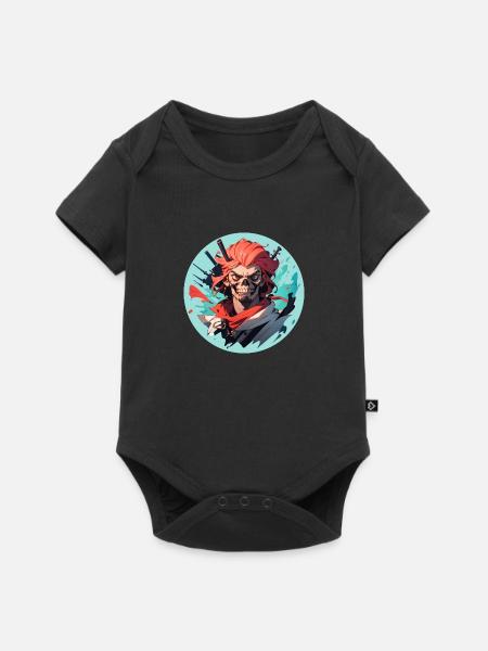 Pirat 2 - Baby Premium Kurzarmbody - Schwarz