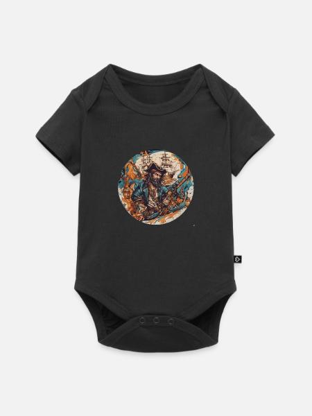 Old Pirate - Baby Premium Kurzarmbody - Schwarz