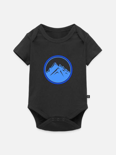 berge - Baby Premium Kurzarmbody - Schwarz