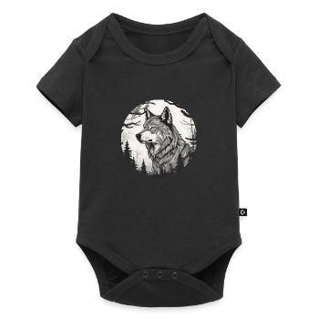 Portrait of a Wolf - Baby Premium short-sleeve bodysuit - black - Front