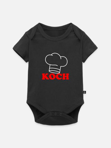 Koch - Baby Premium Kurzarmbody - Schwarz