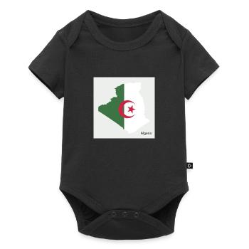 Algeria Flag, Map - Baby Premium short-sleeve bodysuit - black - Front