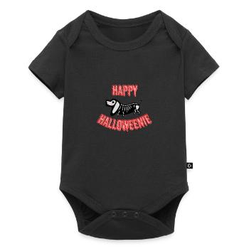 Teckel d’Halloween Happy Halloweenie, blanc - Body à manches courtes Premium Bébé - noir - Devant