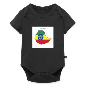 Ethiopia Flag, Map - Baby Premium short-sleeve bodysuit - black - Front