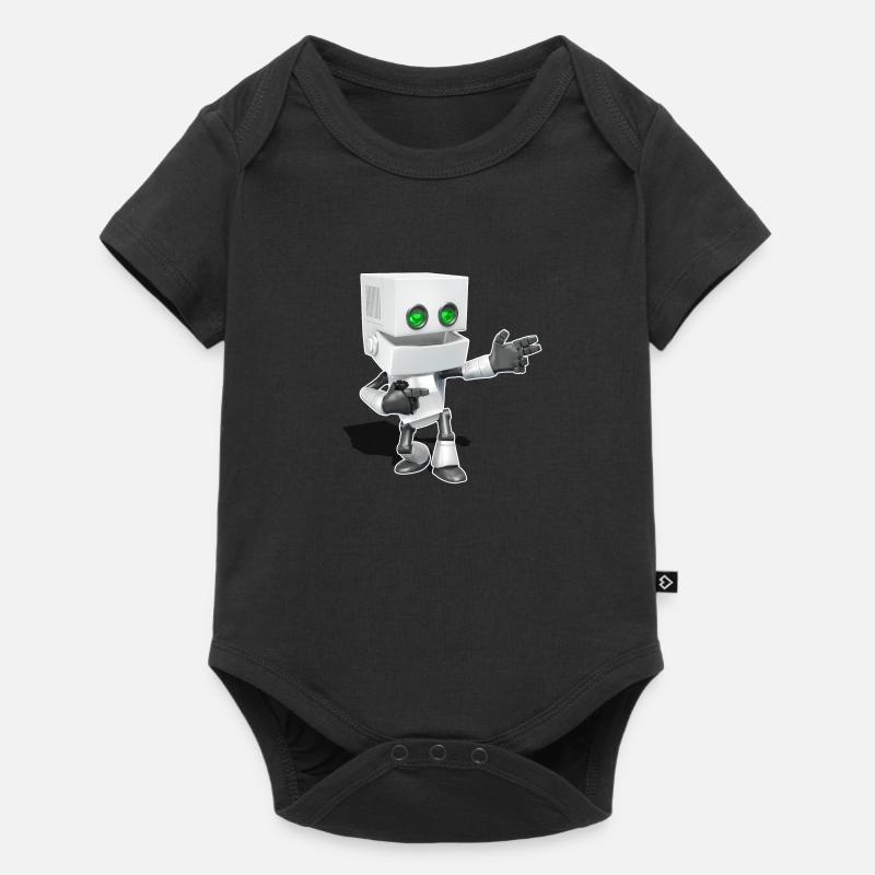 Chibi Robot - Body à manches courtes Premium Bébé - noir