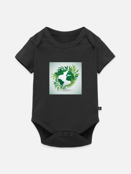 Nachhaltige Welt - Baby Premium Kurzarmbody - Schwarz