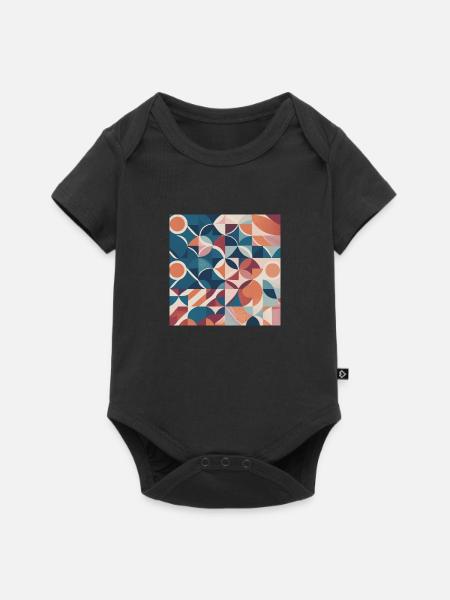 Traditionelle Muster - Baby Premium Kurzarmbody - Schwarz