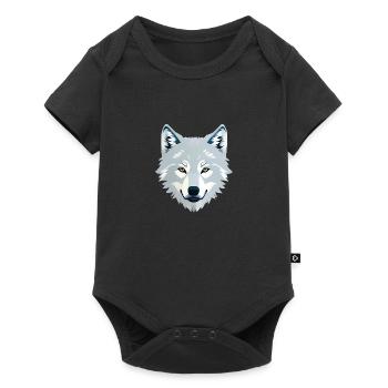 wolf - Baby Premium short-sleeve bodysuit - black - Front