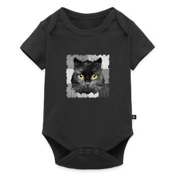 Cat - Baby Premium short-sleeve bodysuit - black - Front