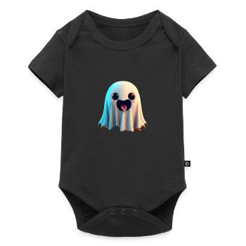 Happy Halloween cute ghost tongue out scary funny - Baby Premium short-sleeve bodysuit - black - Front
