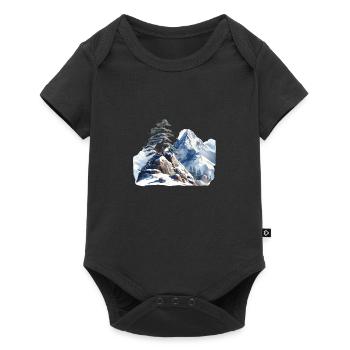 Au bord de la limite des arbres - Body à manches courtes Premium Bébé - noir - Devant