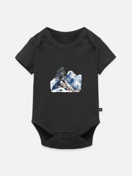 Am Rande der Baumgrenze - Baby Premium Kurzarmbody - Schwarz