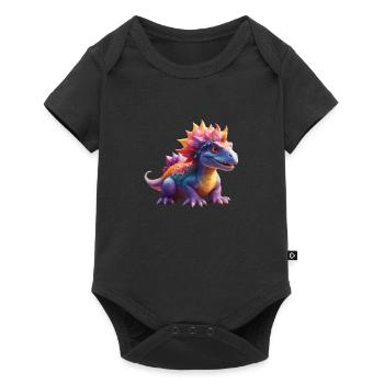 Dinosaurs, for individual text, design - Baby Premium short-sleeve bodysuit - black - Front