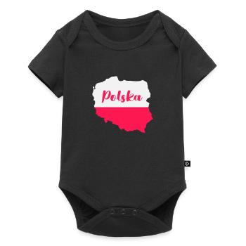 Poland Polska - Baby Premium short-sleeve bodysuit - black - Front