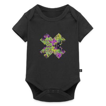 Masks shapes modernist abstract art art geometry - Baby Premium short-sleeve bodysuit - black - Front