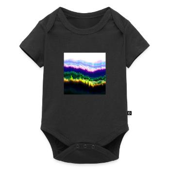 Des nuages psychédéliques dans un jeu de couleurs du ciel - Body à manches courtes Premium Bébé - noir - Devant