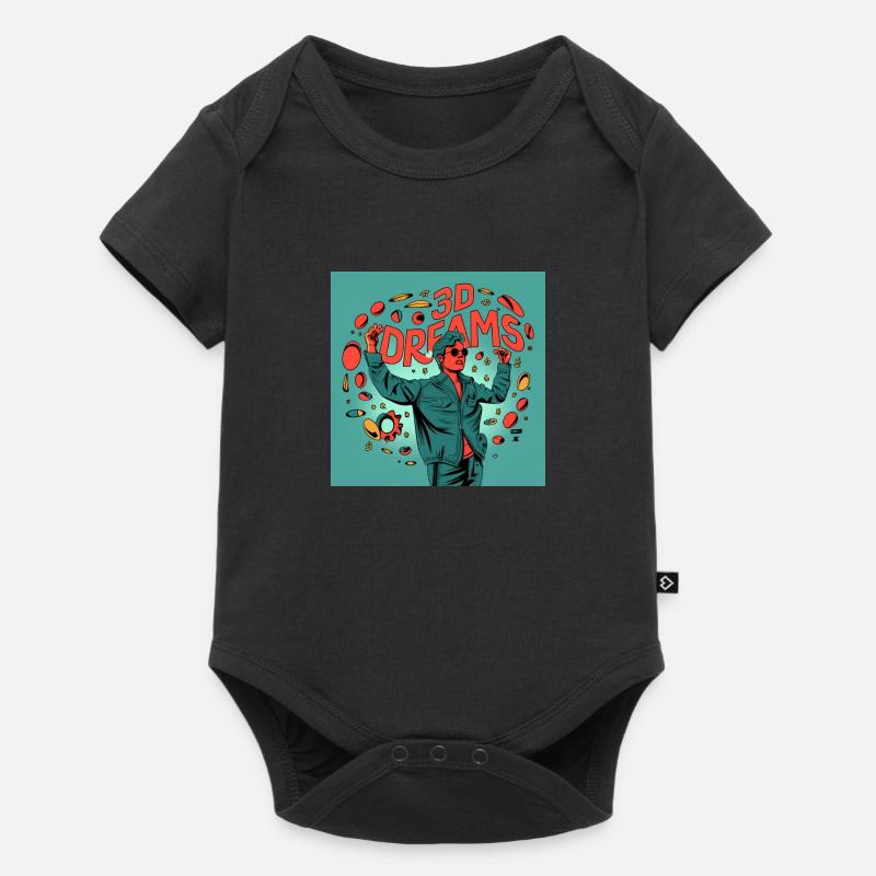 Rêves 3D - Body à manches courtes Premium Bébé - noir