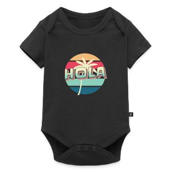 Hola - Palm Tree Vibes Only - Baby Premium short-sleeve bodysuit - black - Front